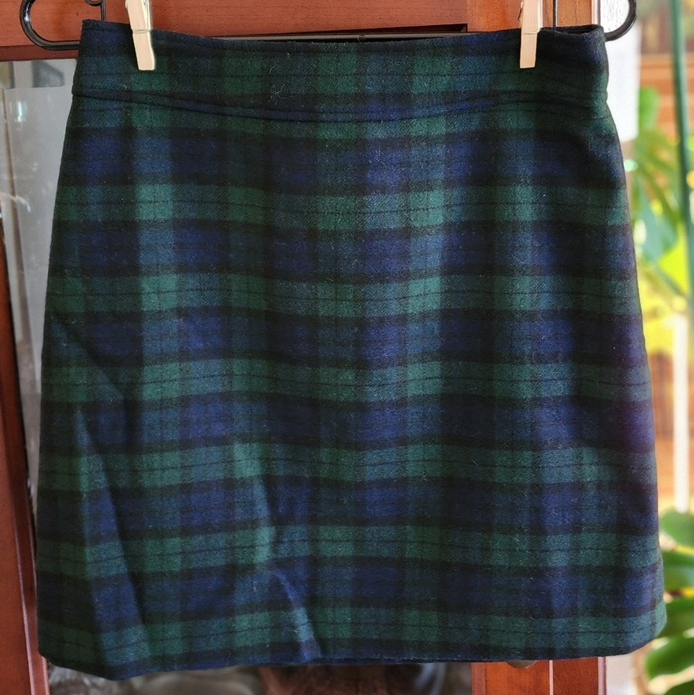 J. Crew Tartan Plaid Wool Blend Skirt